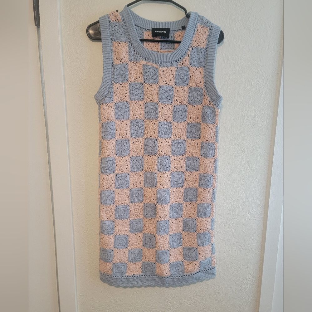 The Kooples Crochet Mini Sleevless Boho Dress 8 3